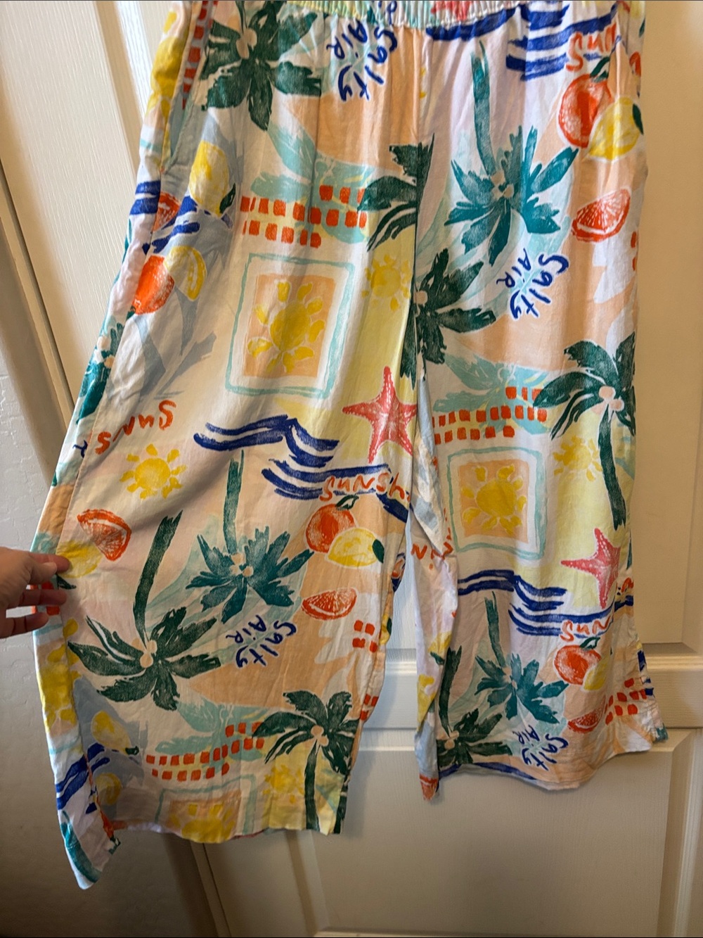 Sonoma Linen Blend Wide Leg Beachy Pants